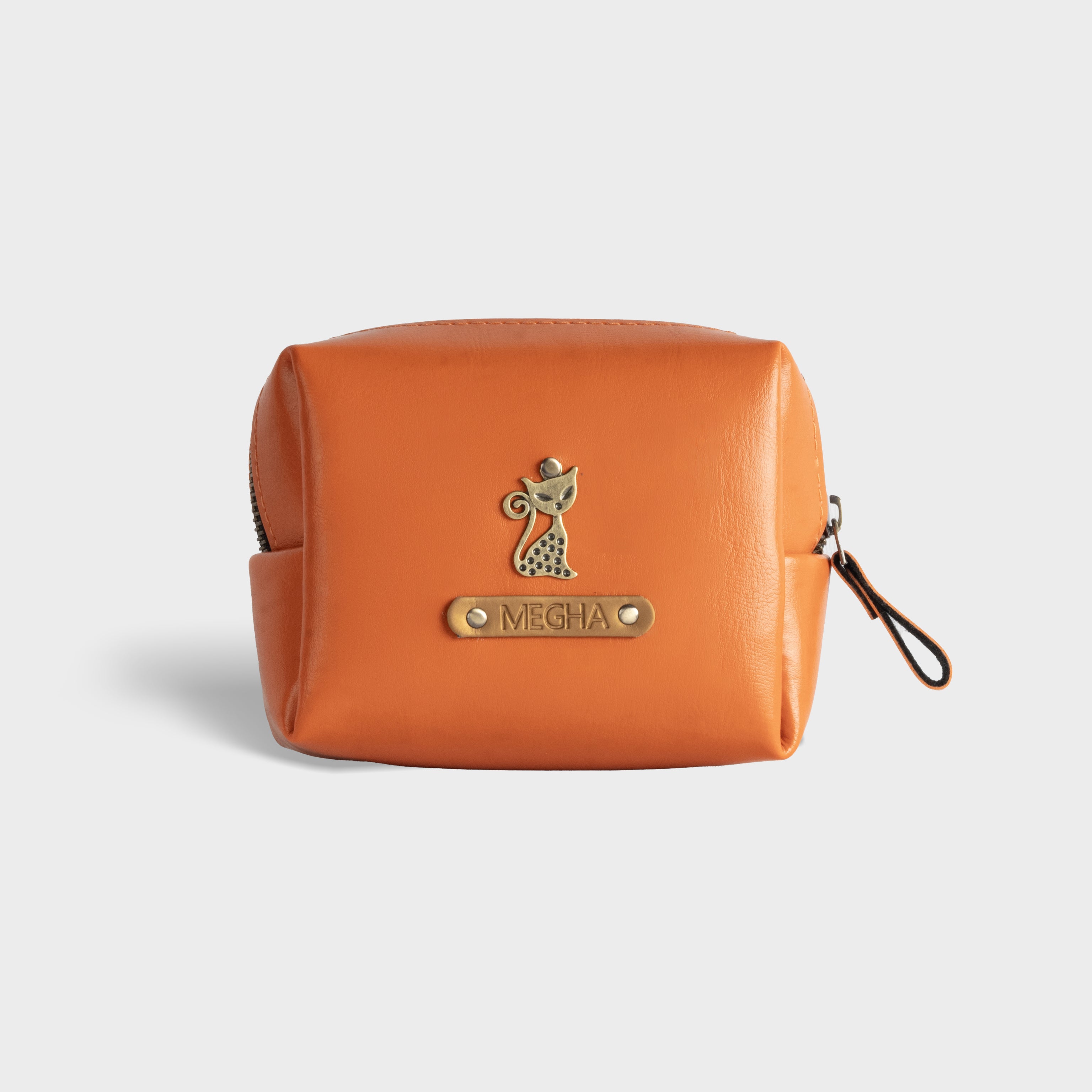 Personalised Daily Travel Pouch -Orange, Travel pouch, Travel pouch organizer for toiletries, Best travel pouch for toiletries and cosmetics for women