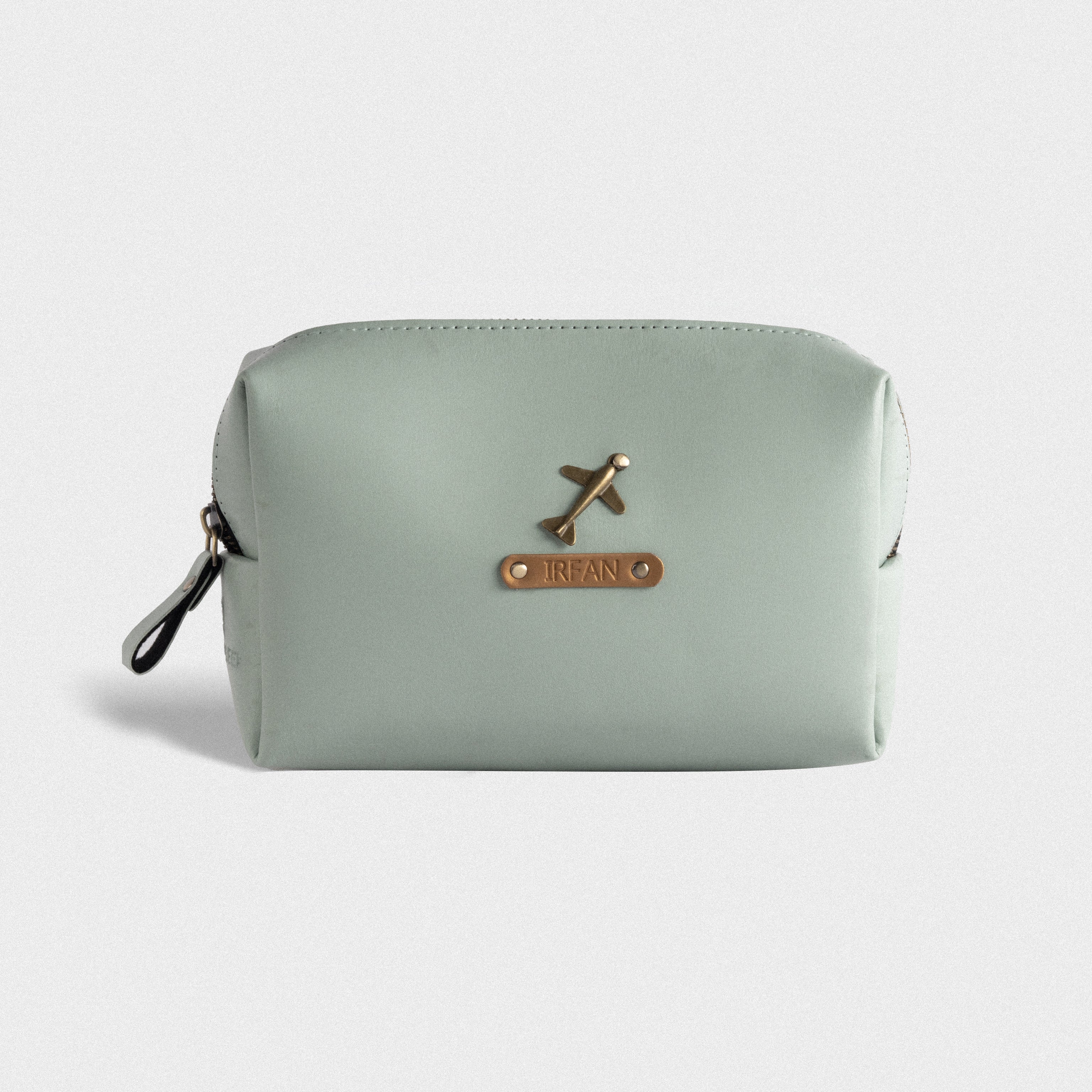 Personalised Travel Pouch -Mint, Travel pouch, Travel pouch organizer for toiletries, Best travel pouch for toiletries and cosmetics for women