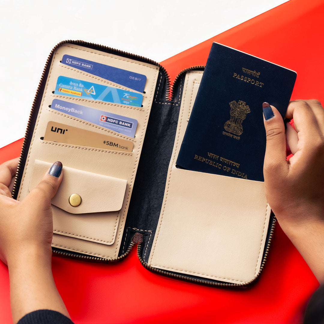 Personalised Zippered Travel Wallet- Passport holder