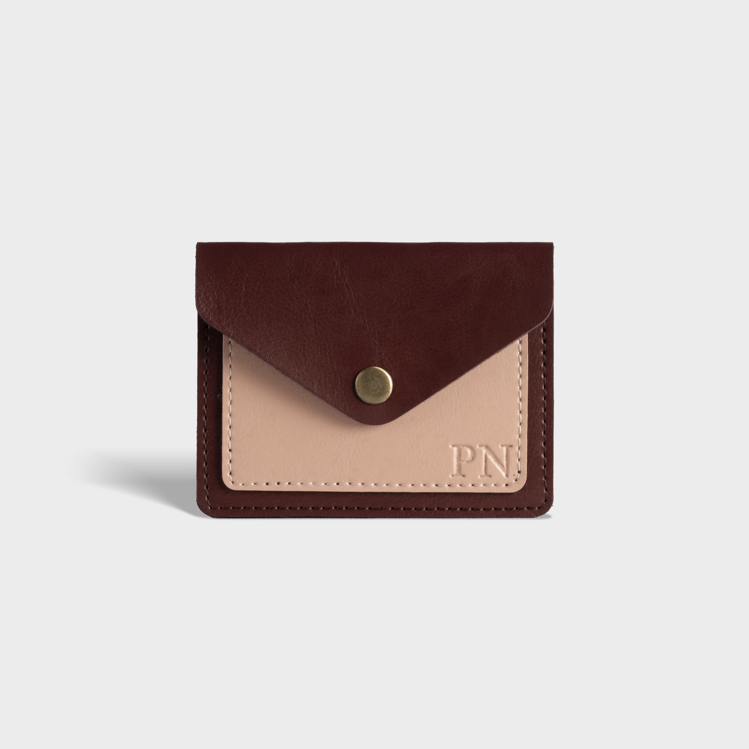 Slim cad Wallet - Wine/BabyPink, Personalised Card Wallet, Slim Card Holder, Thin Card Holder, Sleek card Holder with Name