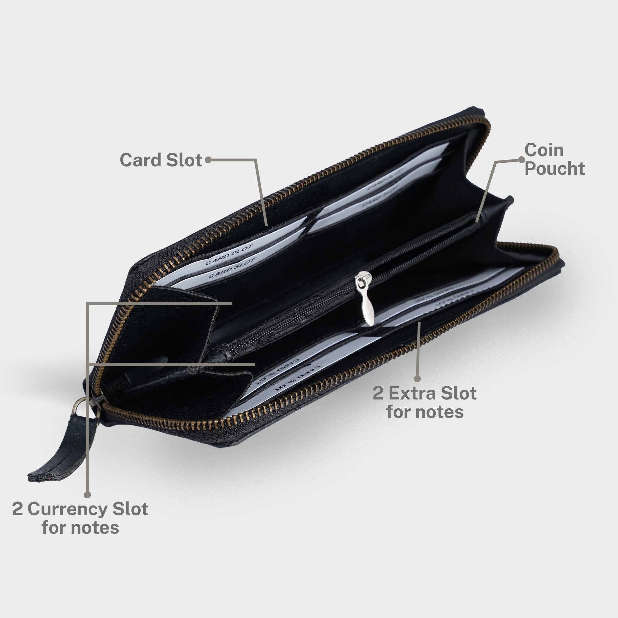 Executive Vegan Leather RFID Ladies Wallet - Travelsleek