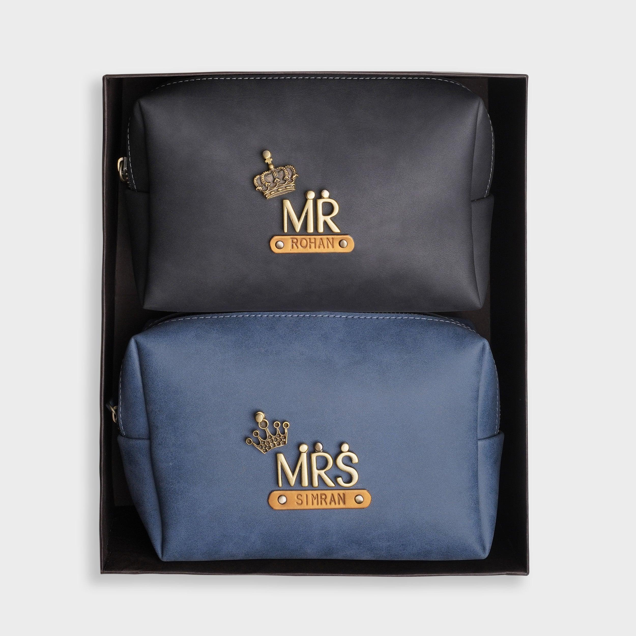 Mr & Mrs Personalised Travel Pouch - Travelsleek
