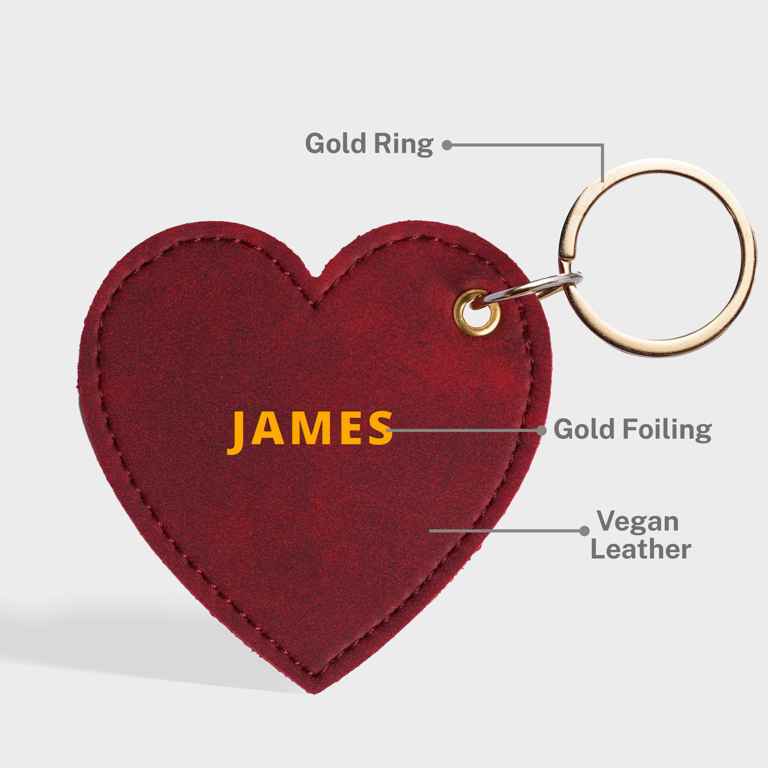 Personalised Heart Keychain - Travelsleek