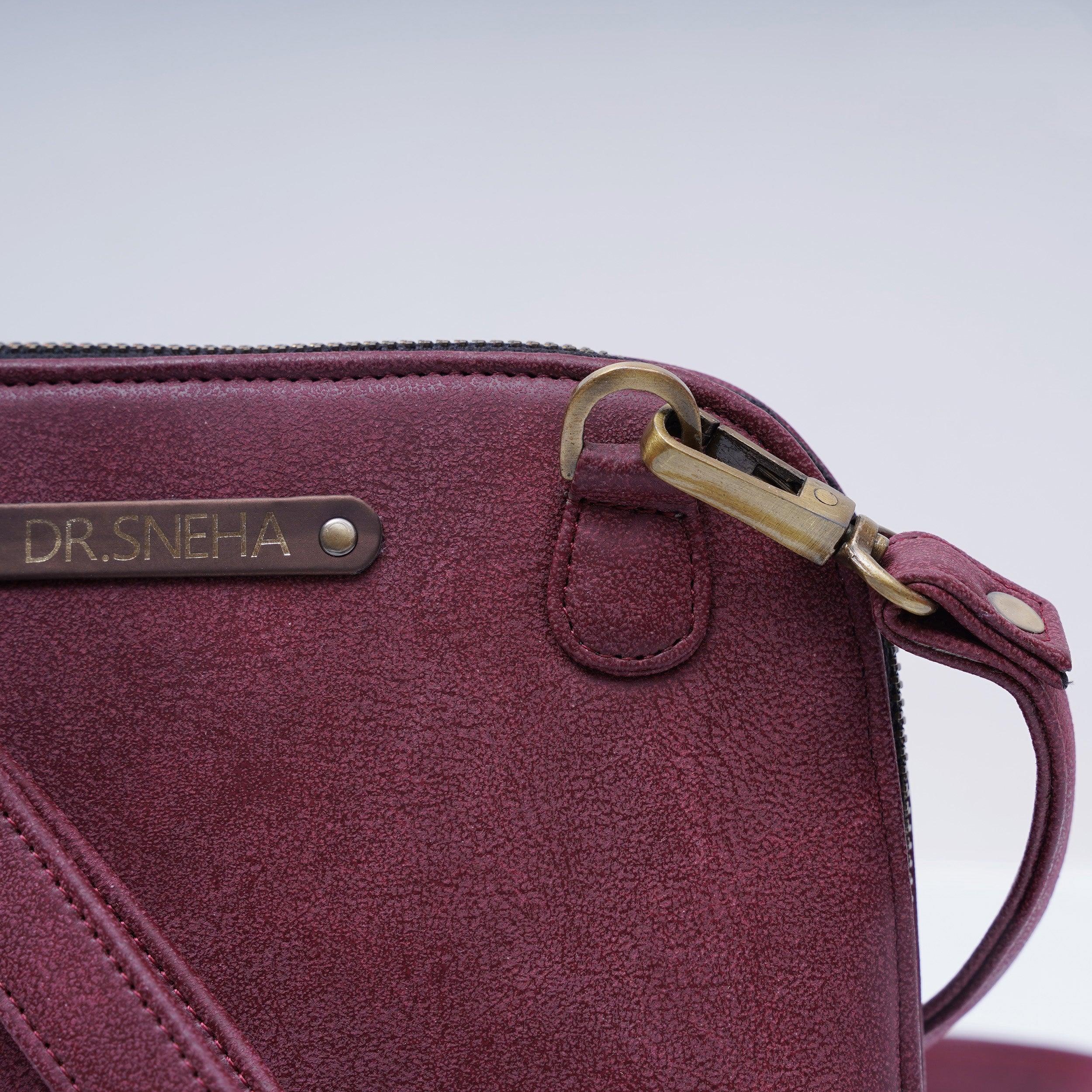 Personalised Trapeze Crossbody Sling - Acai - Travelsleek