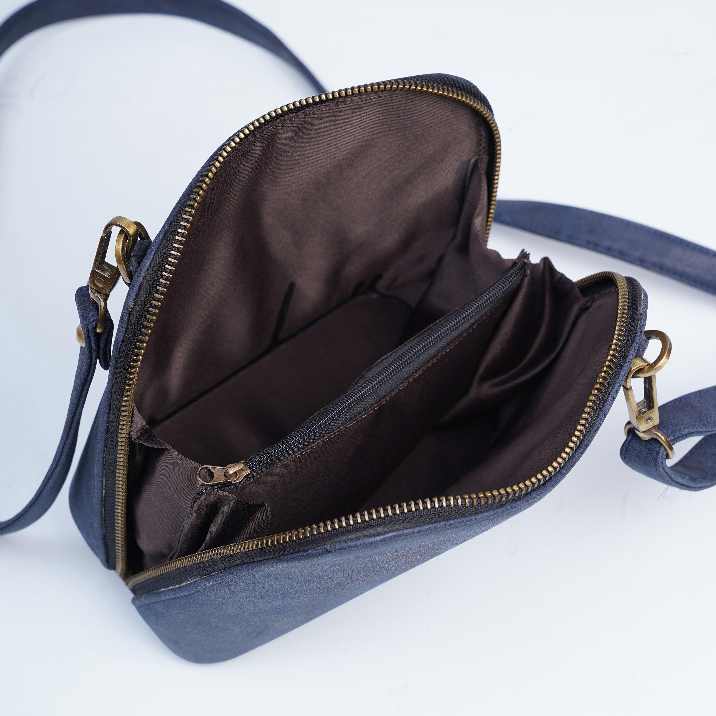Personalised Trapeze Crossbody Sling - Blue - Travelsleek