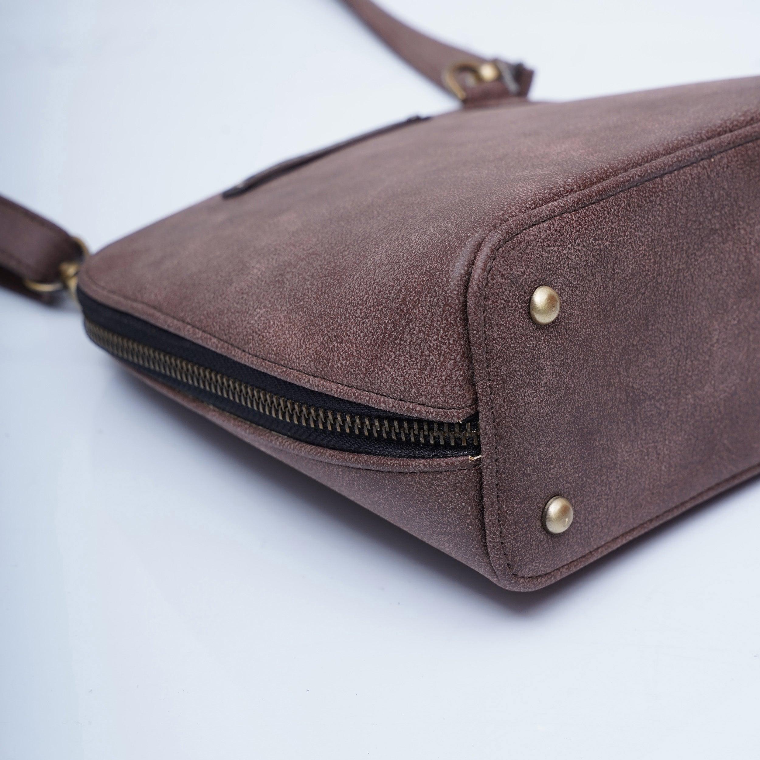 Personalised Trapeze Crossbody Sling - Brown - Travelsleek