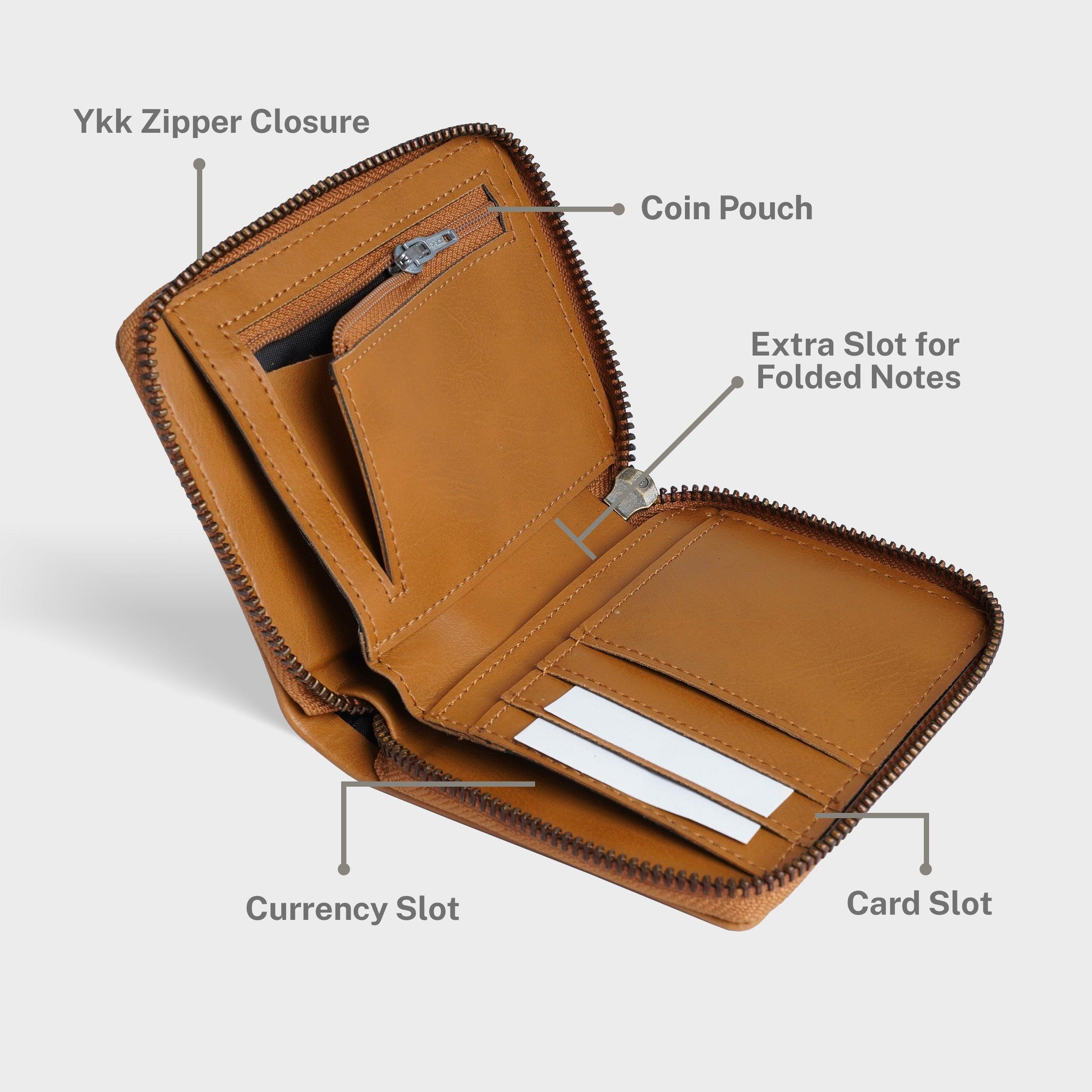 RFID Unisex Zip wallet - Travelsleek, Slim leather wallets for men, Wallets for men, personalised gift