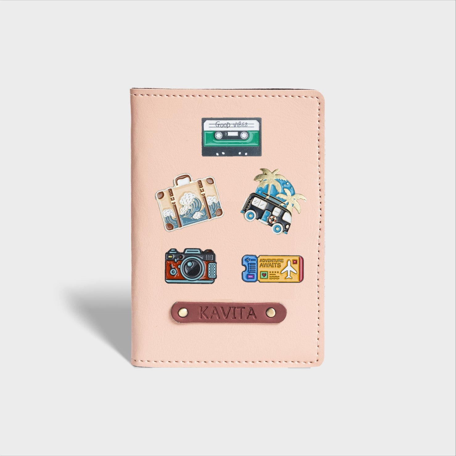 Customized Passport Cover-BabyPink