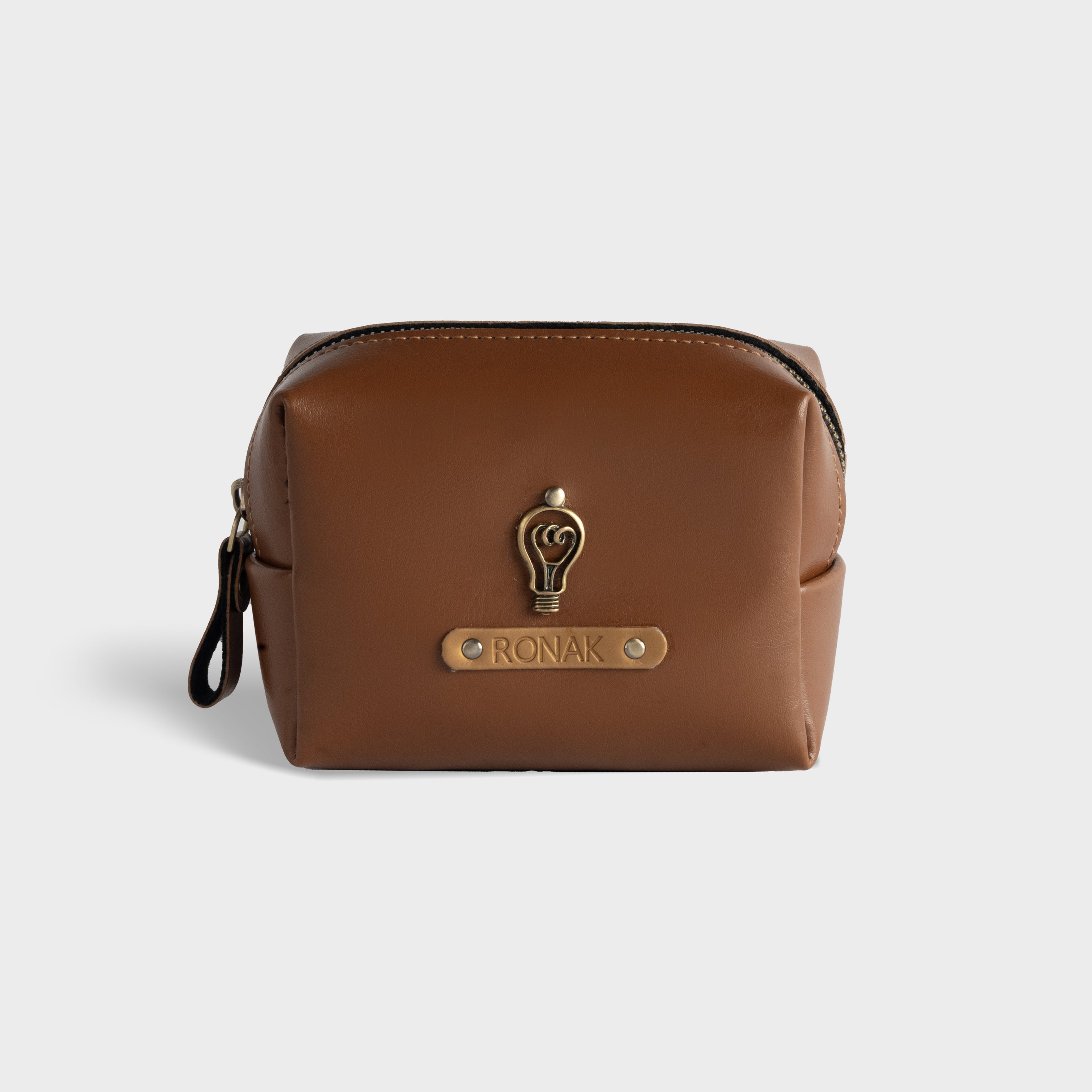 Personalised Daily Travel Pouch -Tan