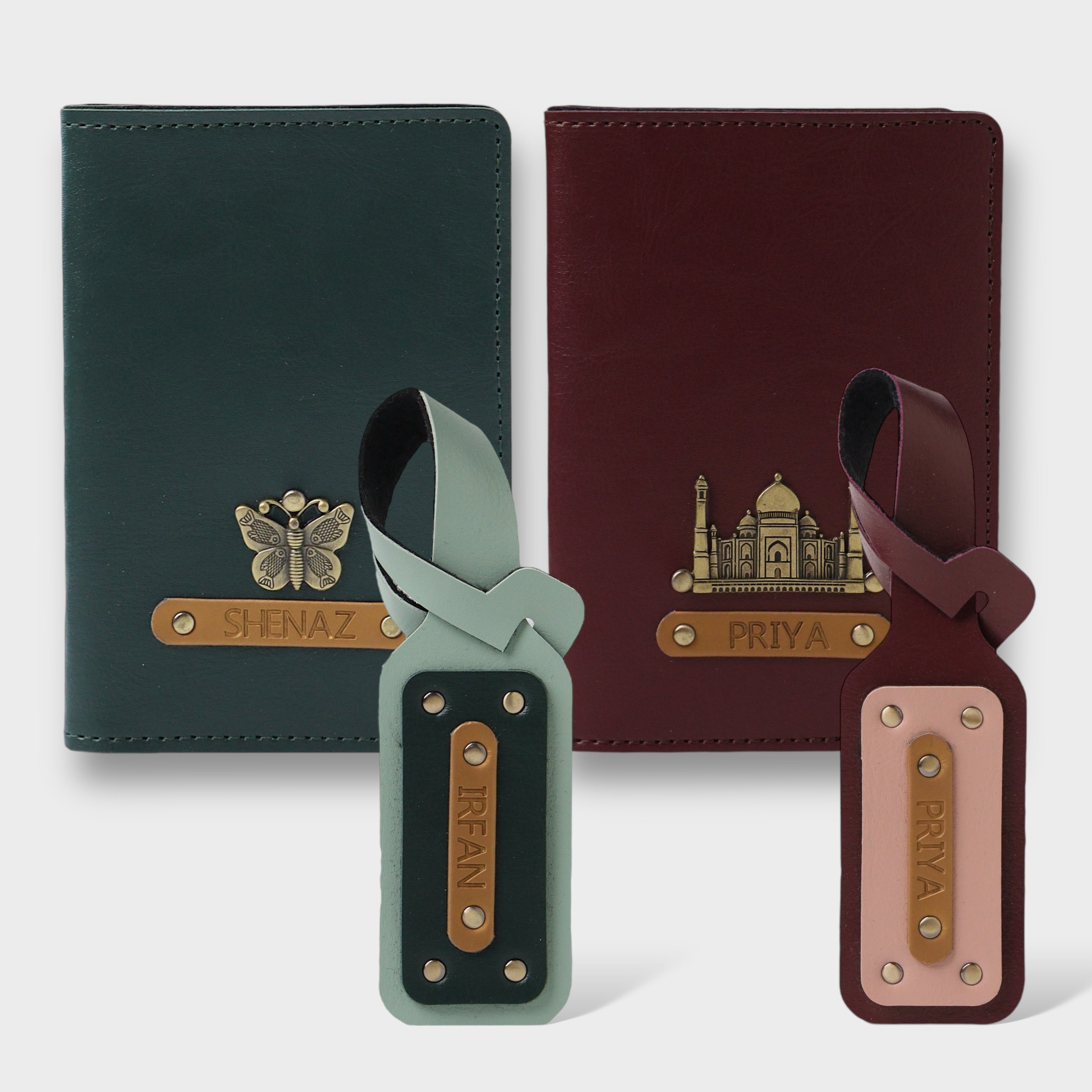 Couple Passport Holder & Mini Tag