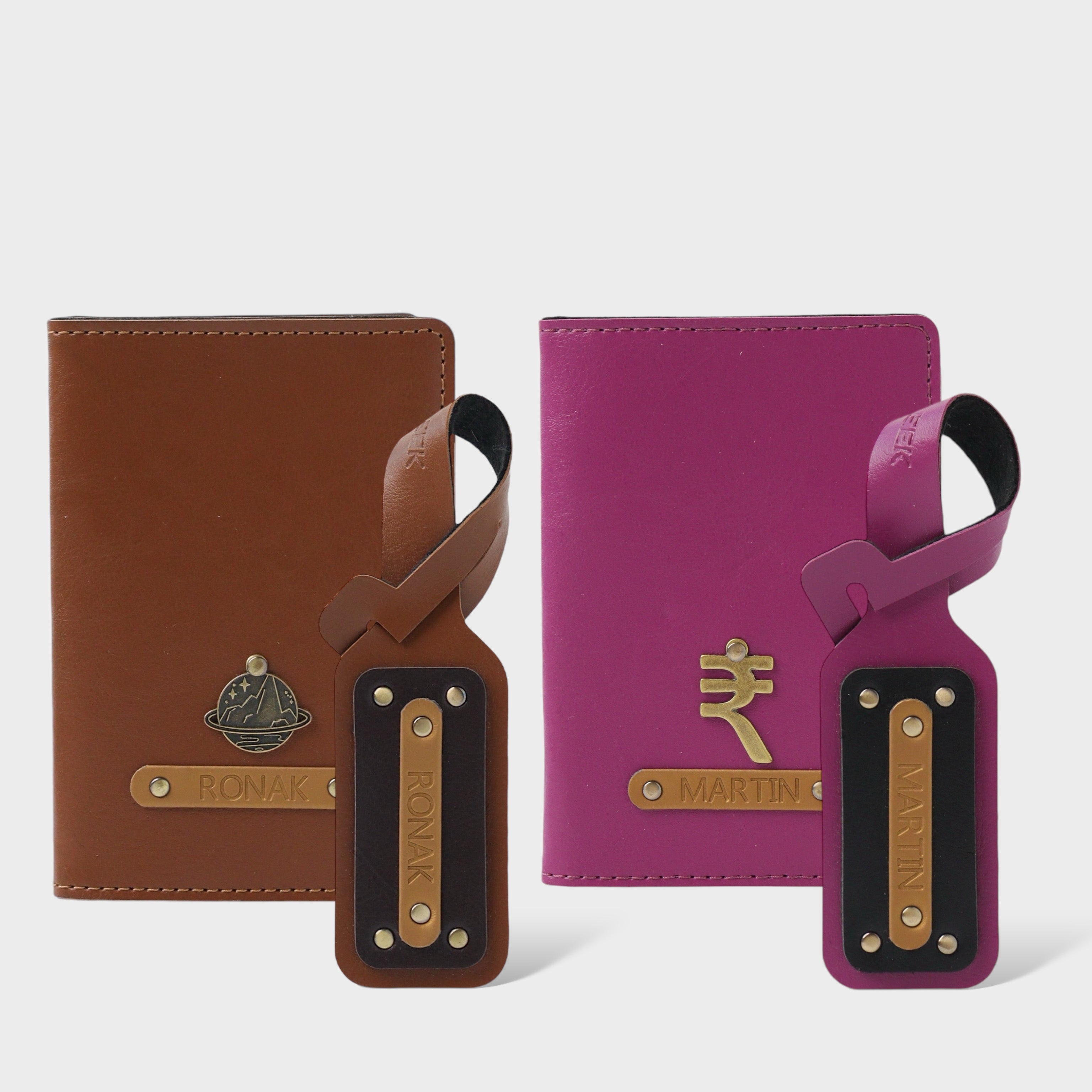 Couple Passport Holder & Mini Tag