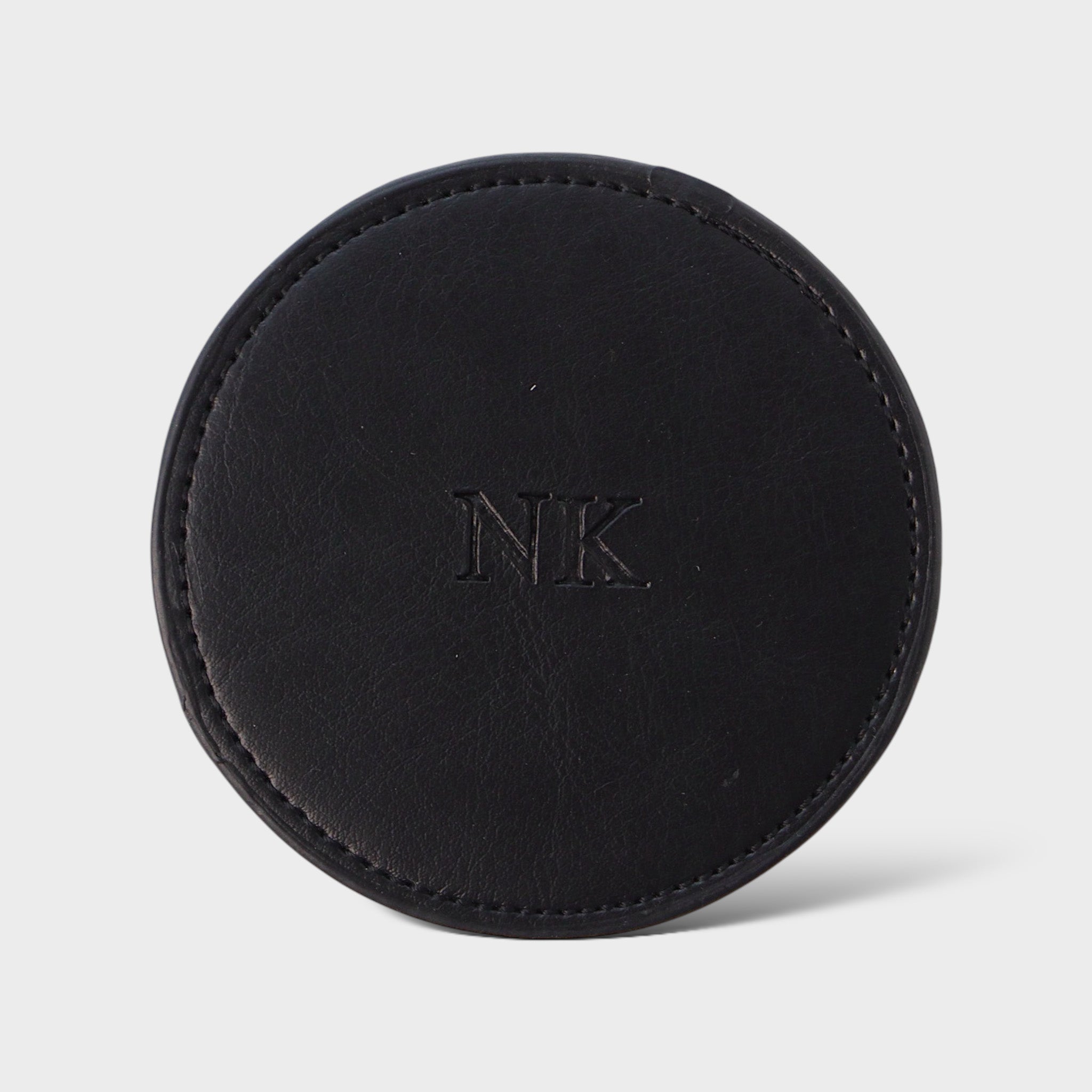 Personalized  Vegan Leather  Coaster - Round