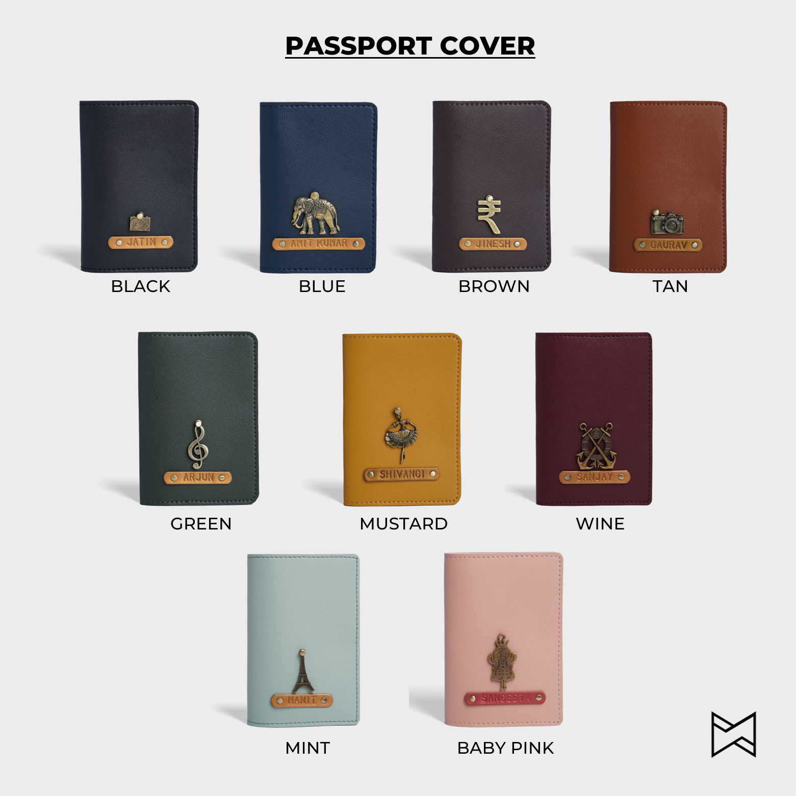 Personalised Passport Cover - set of 2