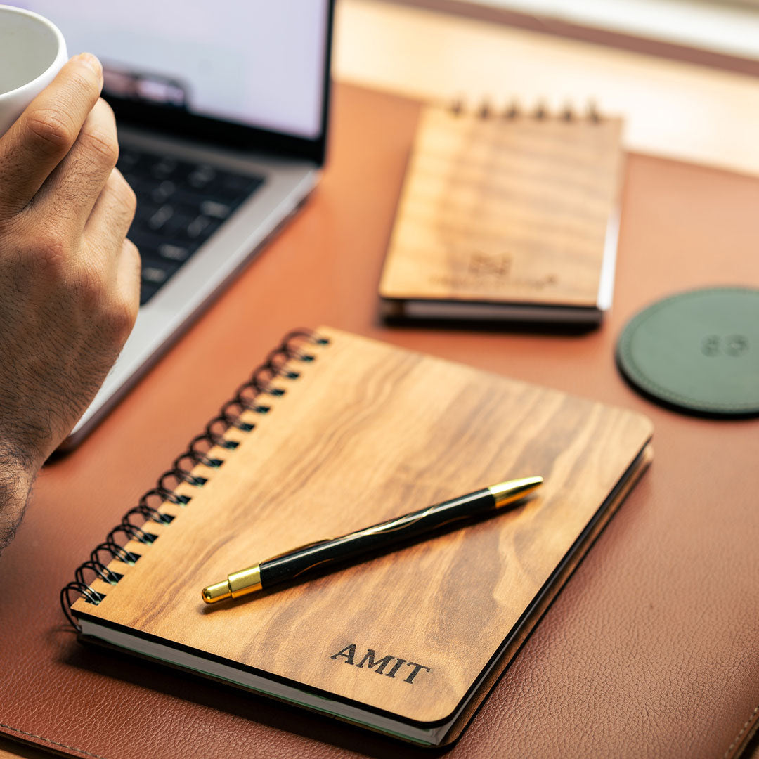 Personalised Wooden A5 Diary