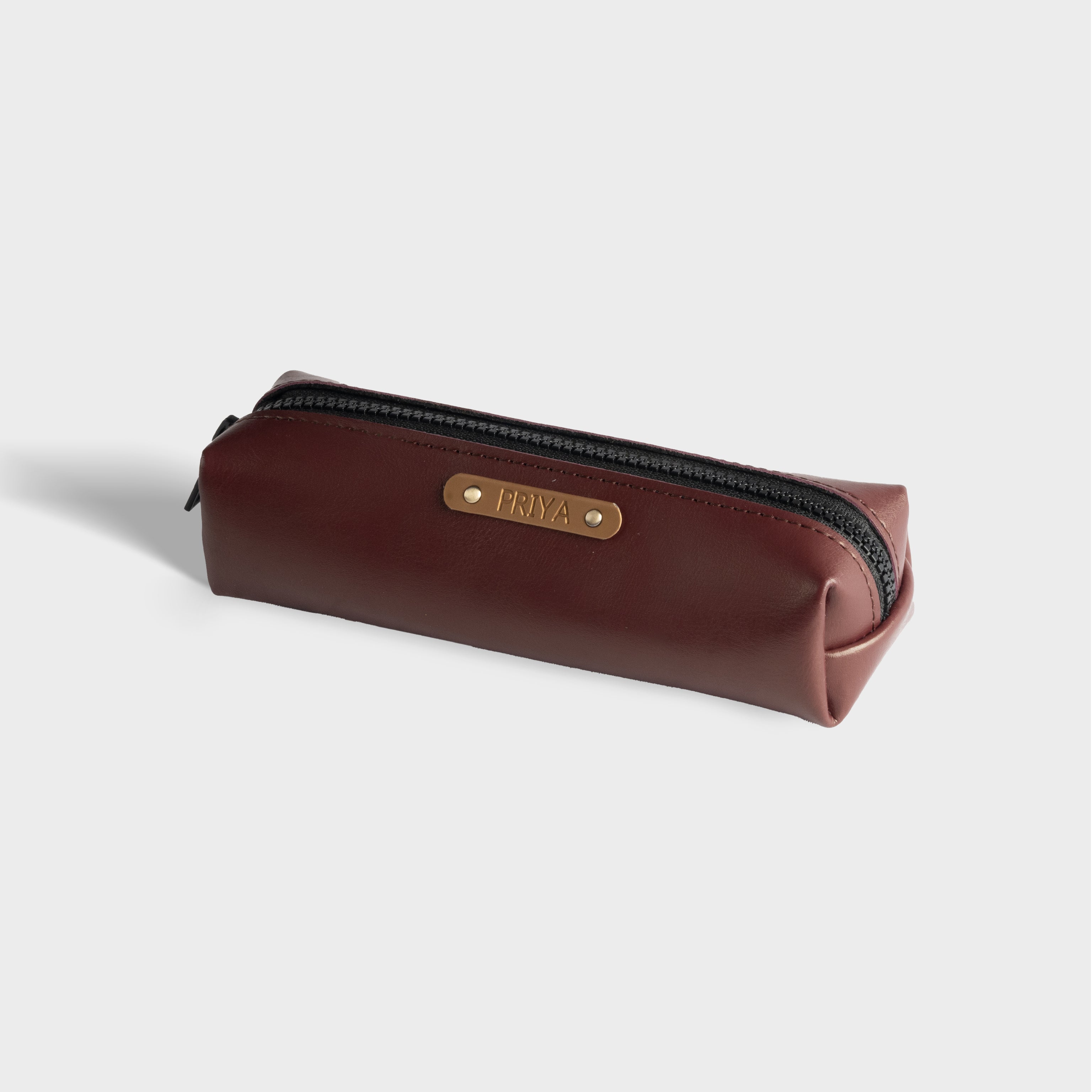 Customised Pencil Pouch -Wine 