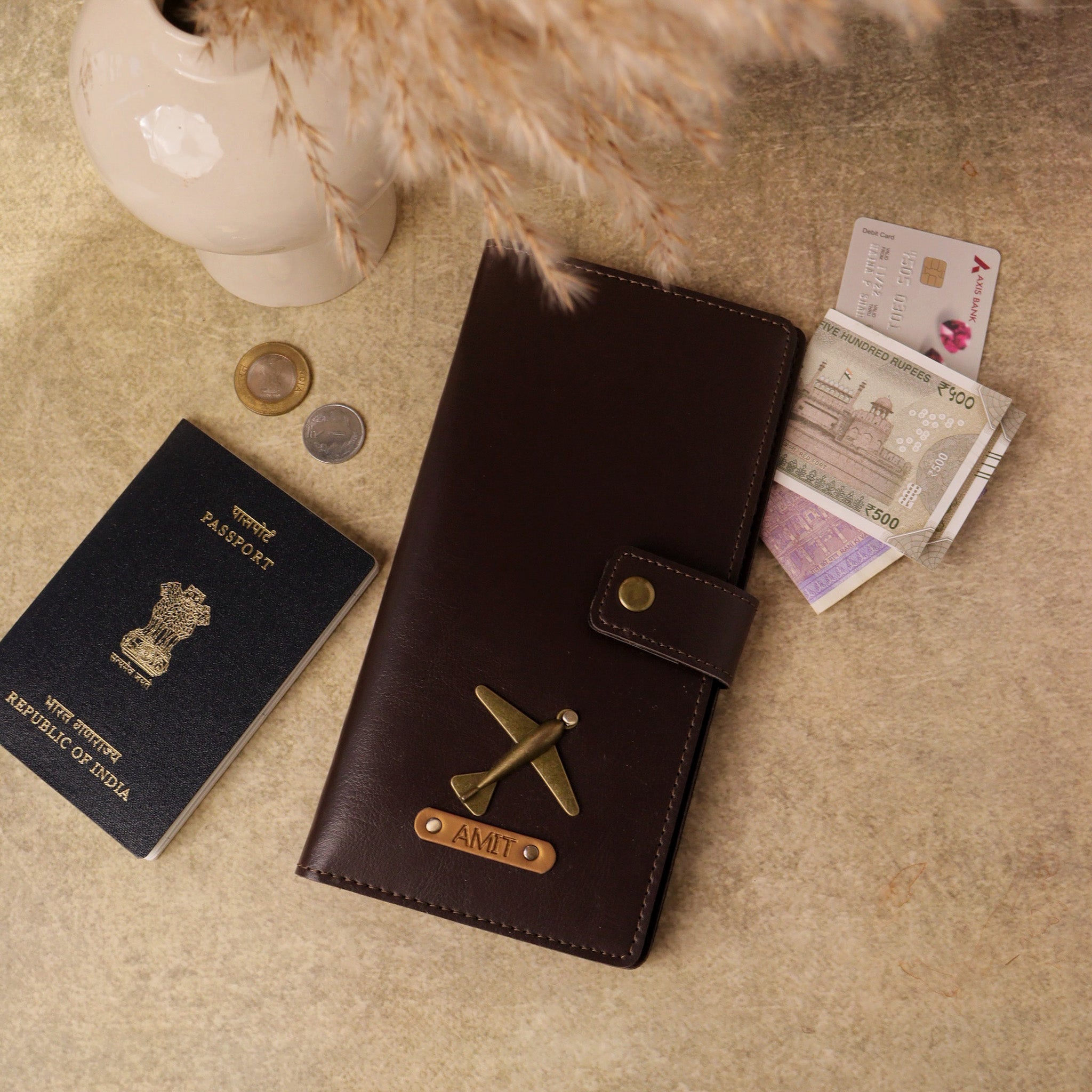 Customized Passport Holder, Passport case, Leather Passport Holder.