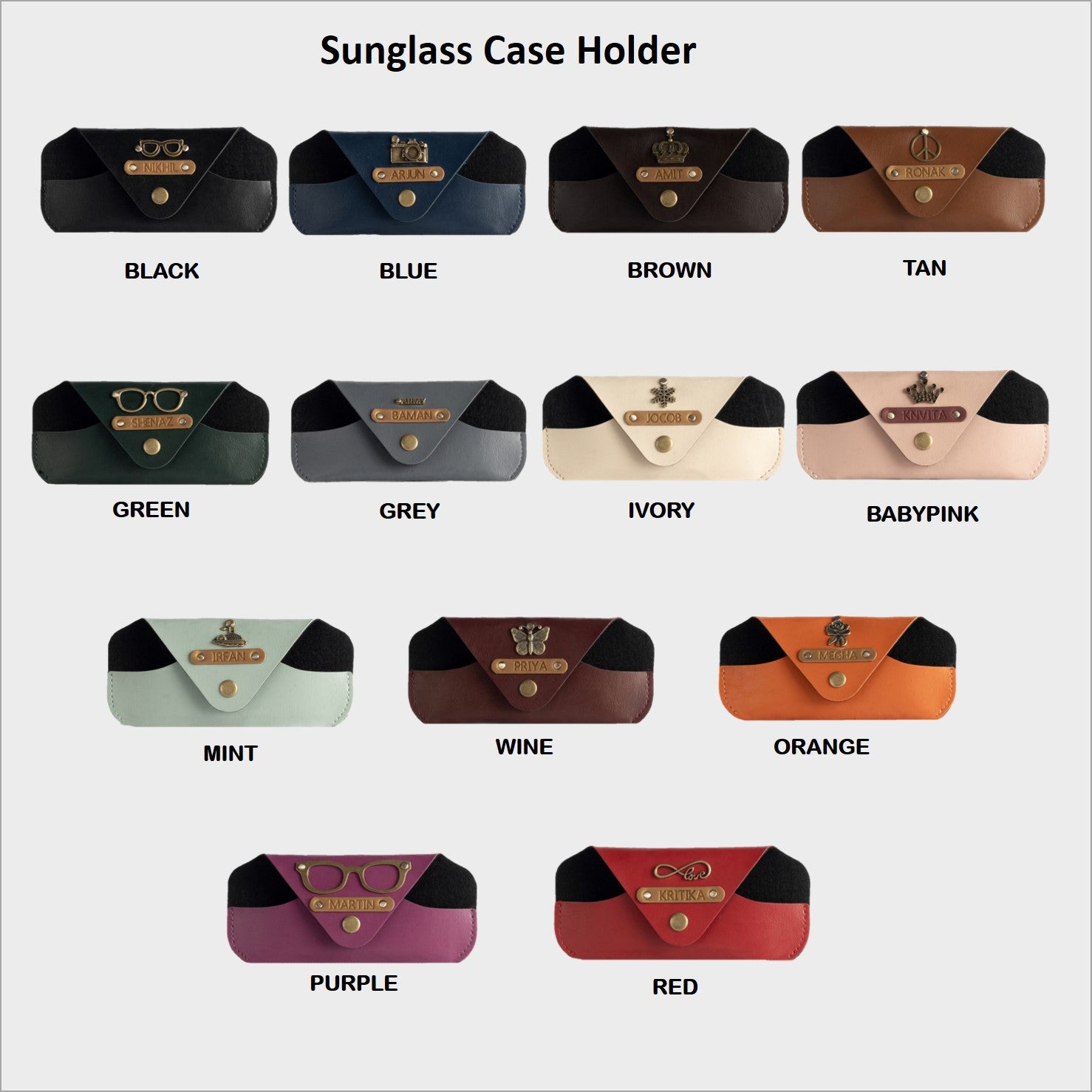 Personalised Sunglass Case - set of 2