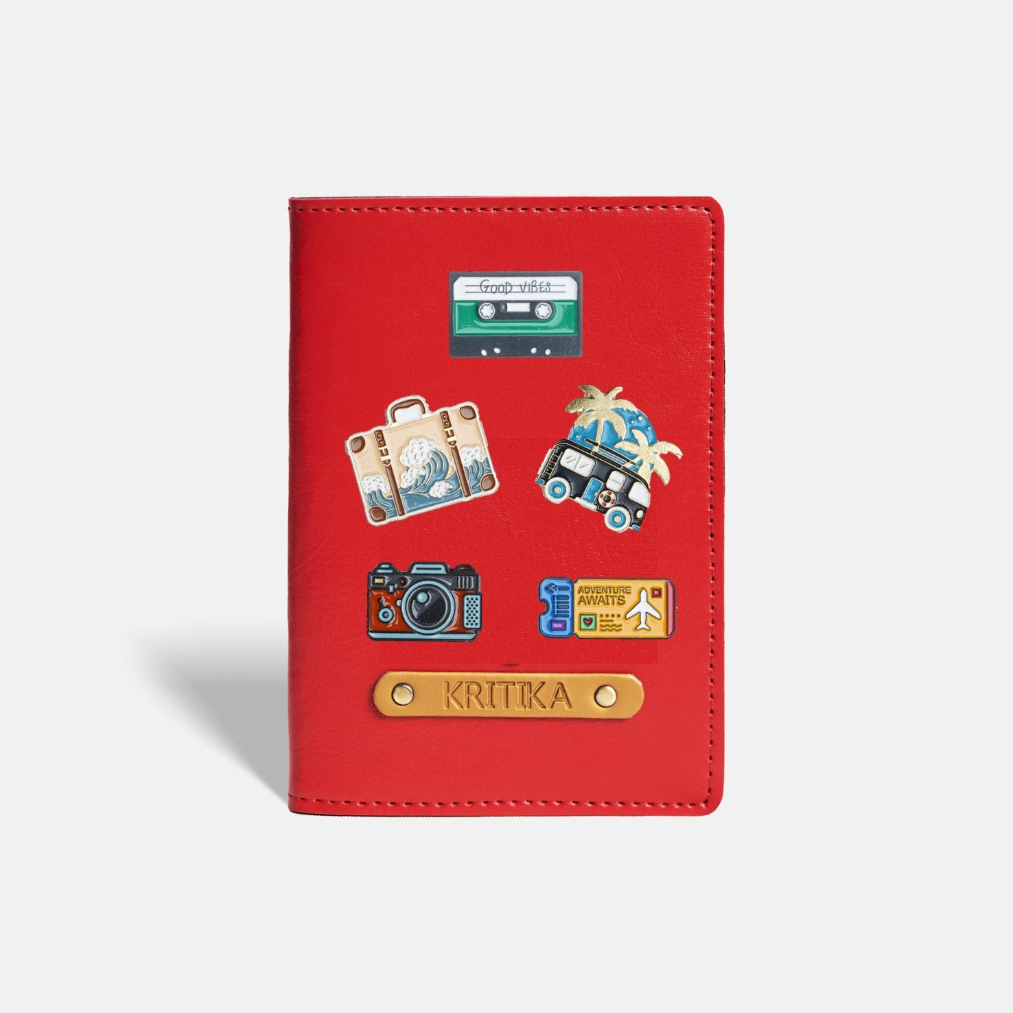 Customized Passport Cover-Red