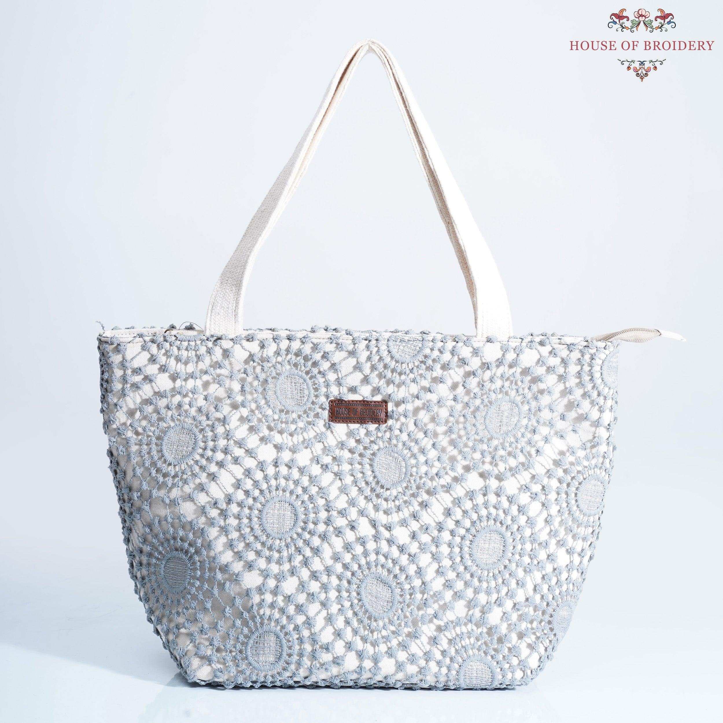 Chic Cotton Wide Totes - Grey - Travelsleek