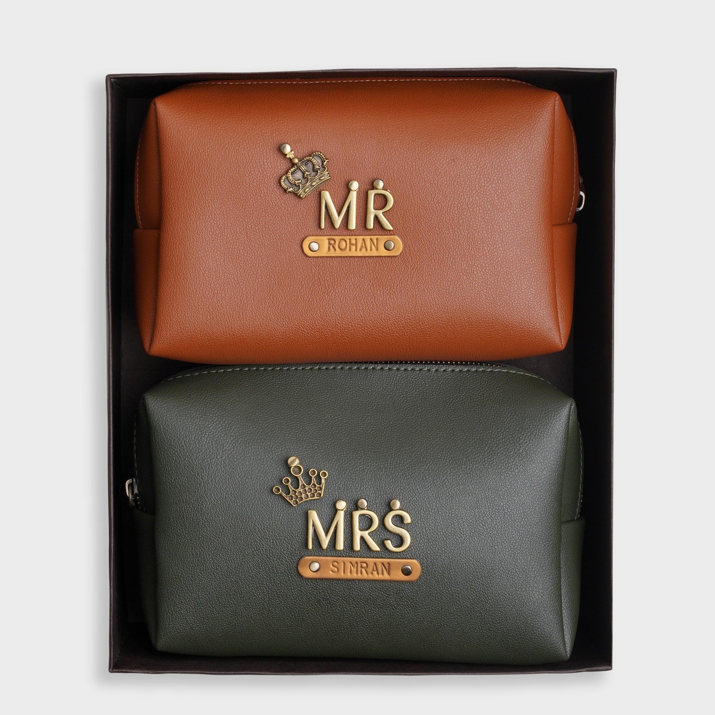 Mr & Mrs Personalised Travel Pouch - Travelsleek